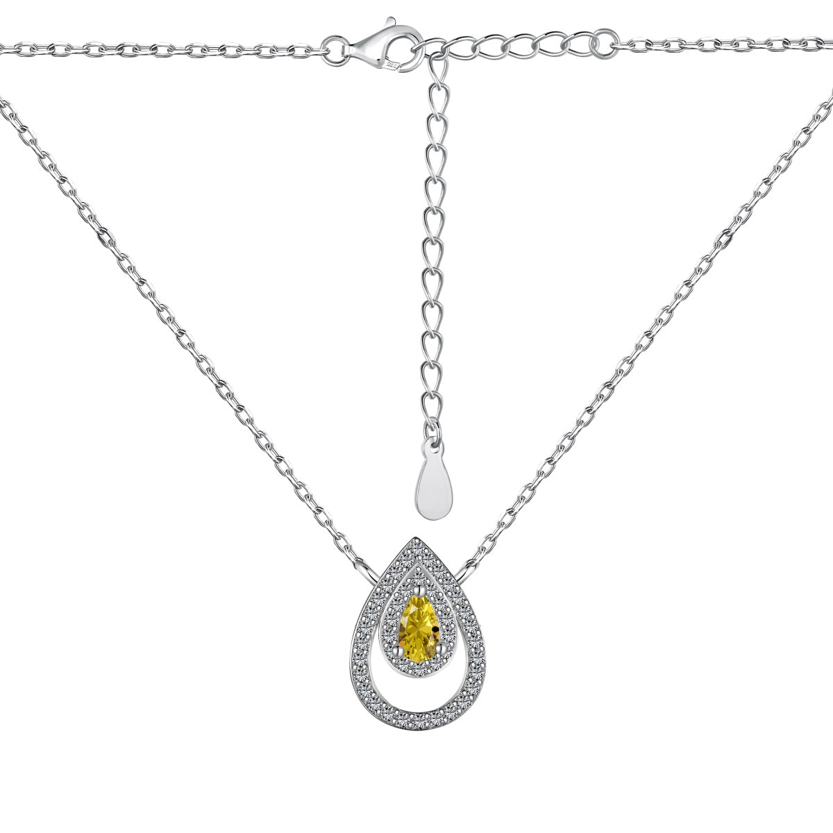 [HOT]Sparkling Pear Cut Necklace