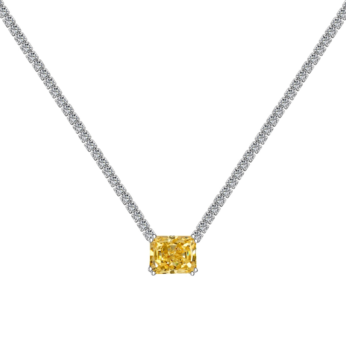 [HOT]4.0 Carat Elegant Radiant Cut Necklace