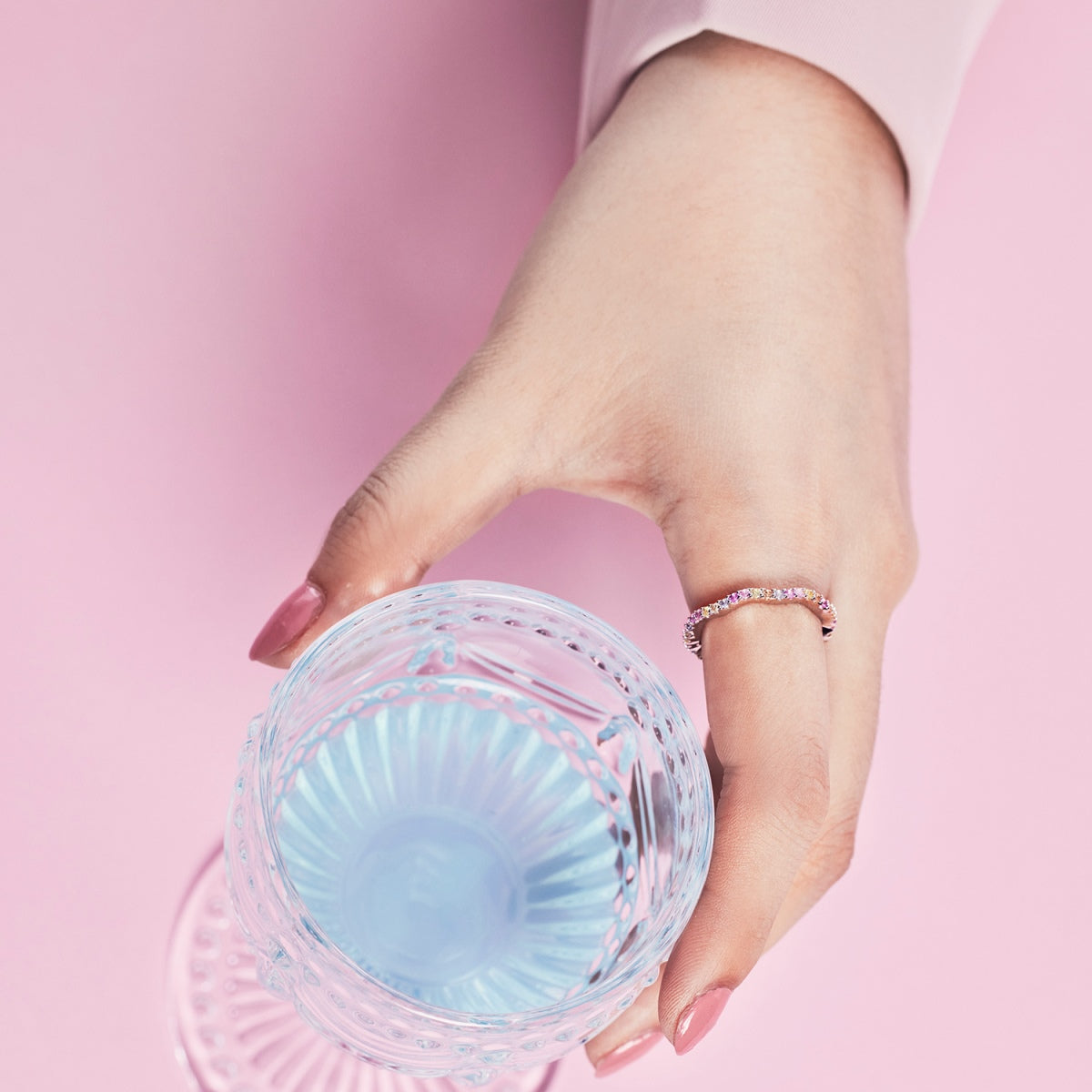 [HOT]Dainty Colorful Round Cut Party Ring