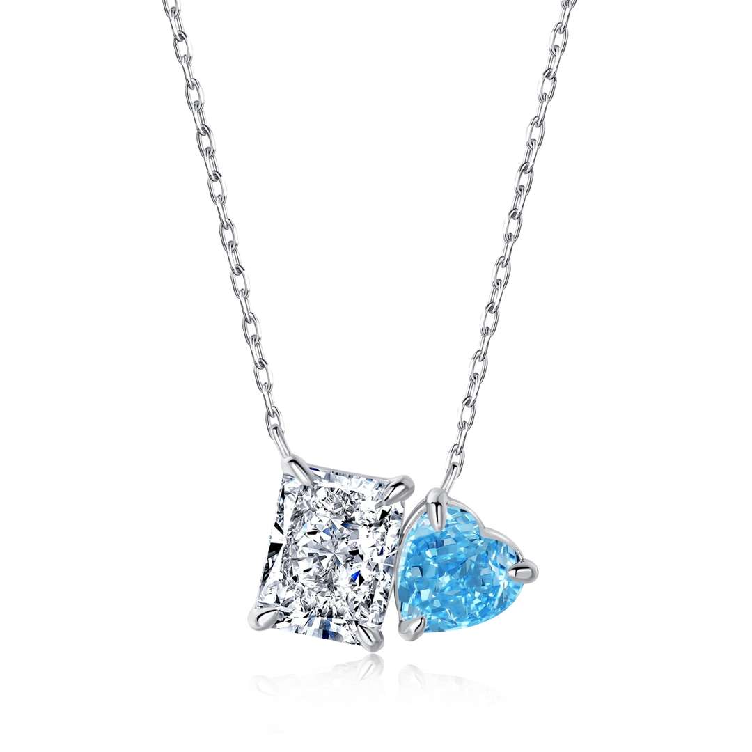 [HOT]Dazzling Square & Heart Shape Necklace