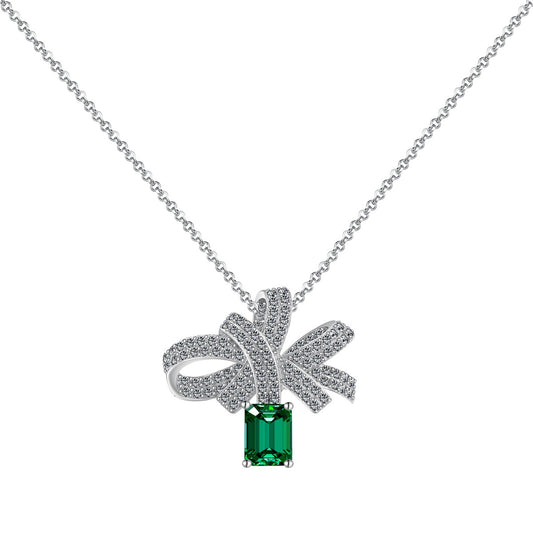 [HOT]Luxurious Flower Shape Emerald Cut Necklace