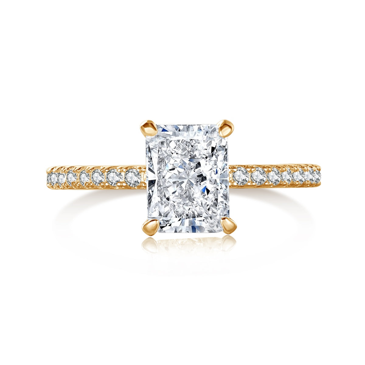[HOT]2.0 Carat Dazzling Sparkling Radiant Cut Party Ring