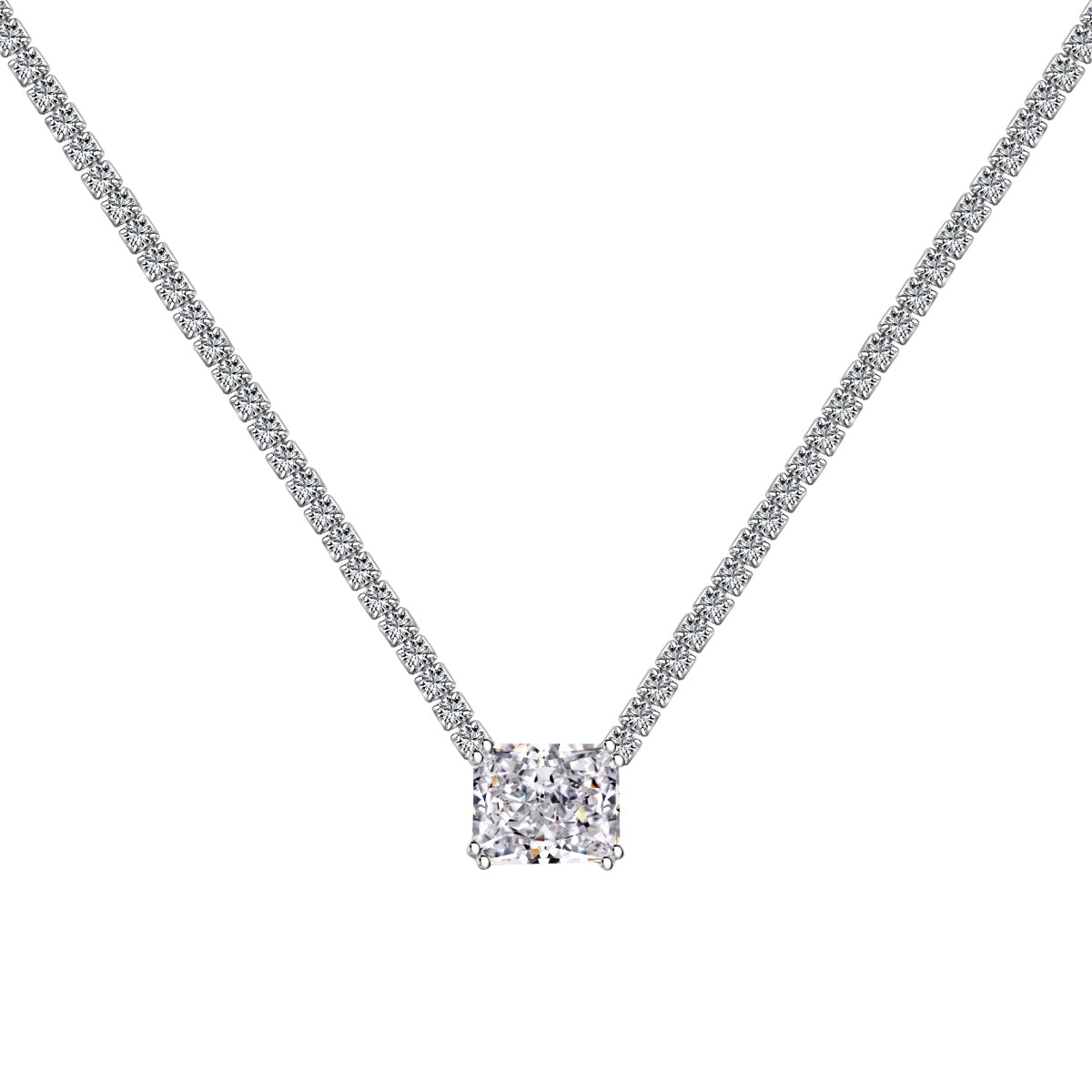 [HOT]4.0 Carat Elegant Radiant Cut Necklace