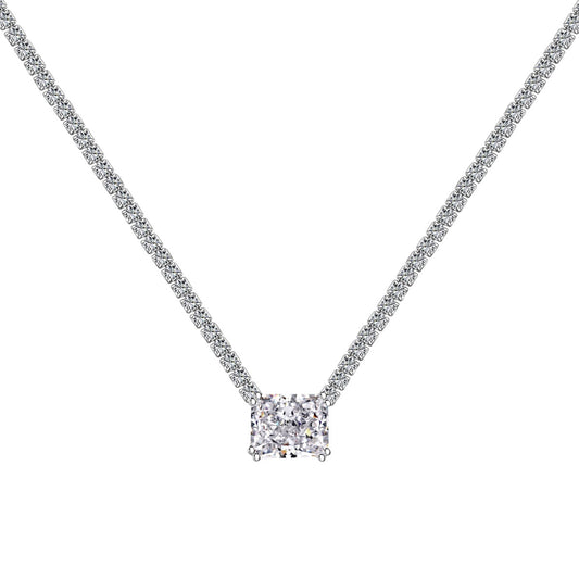 [HOT]4.0 Carat Elegant Radiant Cut Necklace