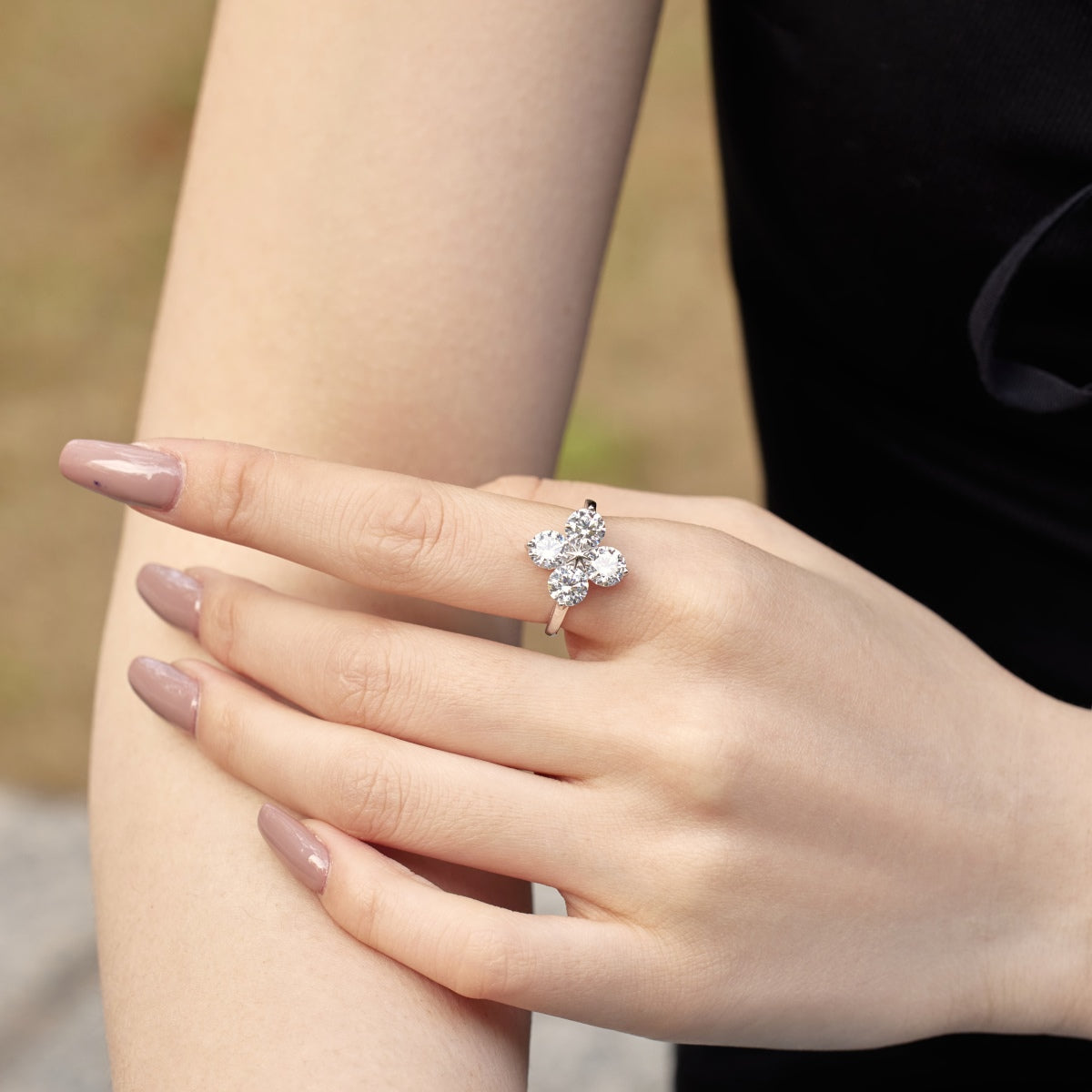 [HOT]Four-Leaf Clover Eight-Pointed Star Ring