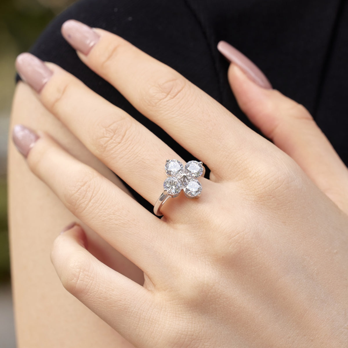 [HOT]Four-Leaf Clover Eight-Pointed Star Ring