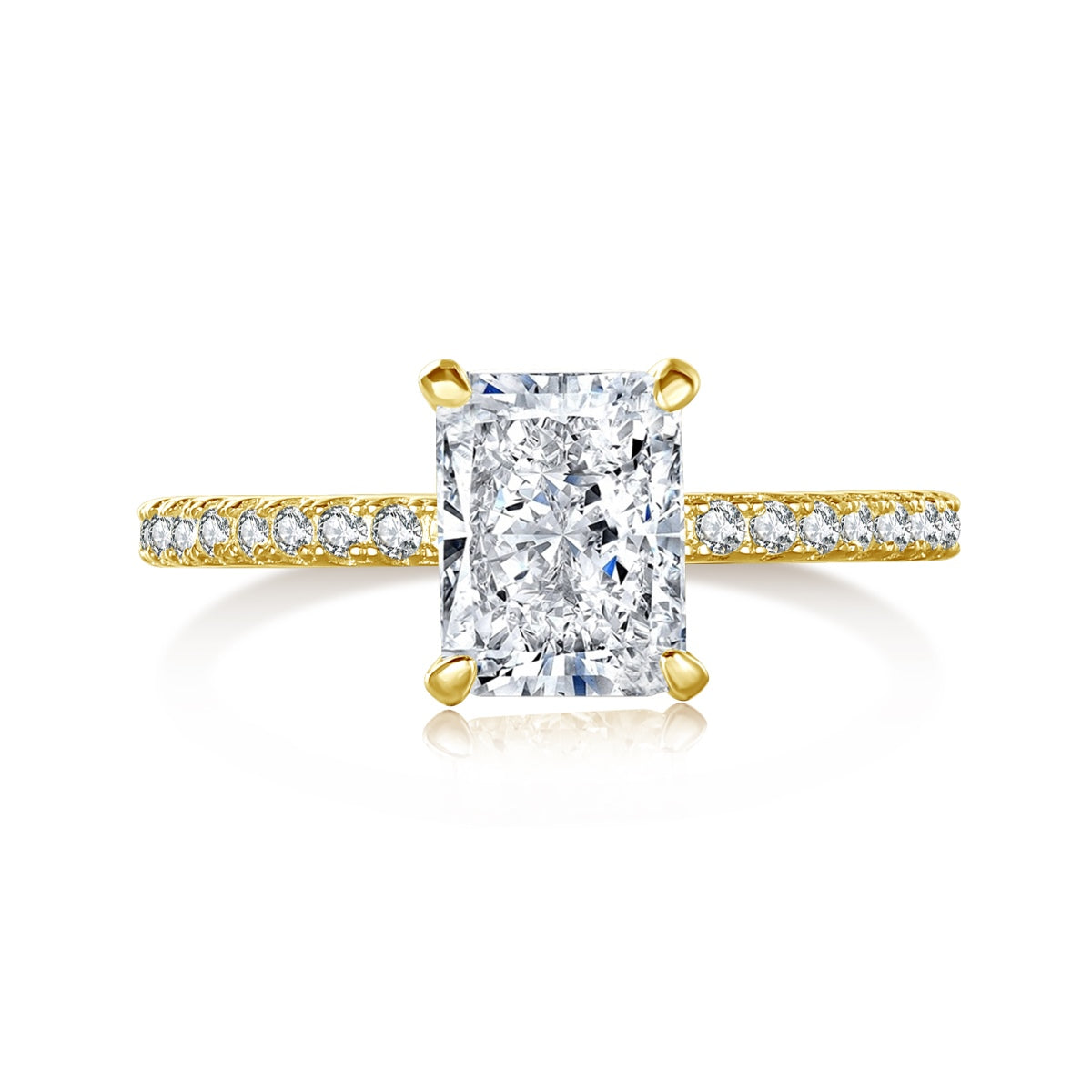 [HOT]2.0 Carat Dazzling Sparkling Radiant Cut Party Ring