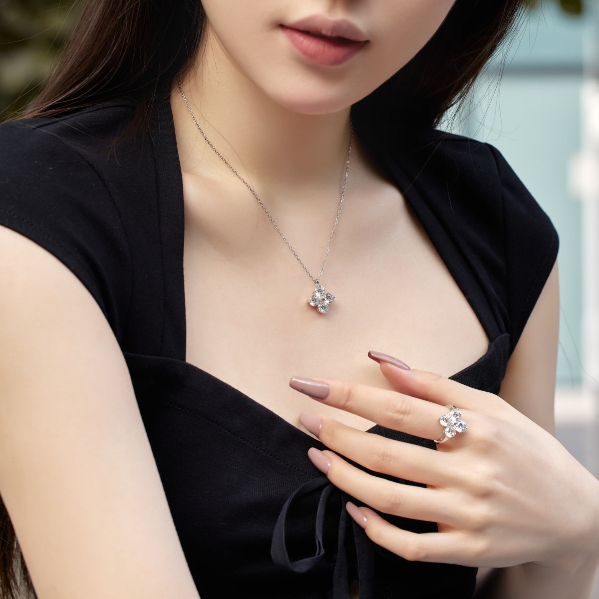 [HOT]Four-Leaf Clover And Eight-Pointed Star Necklace