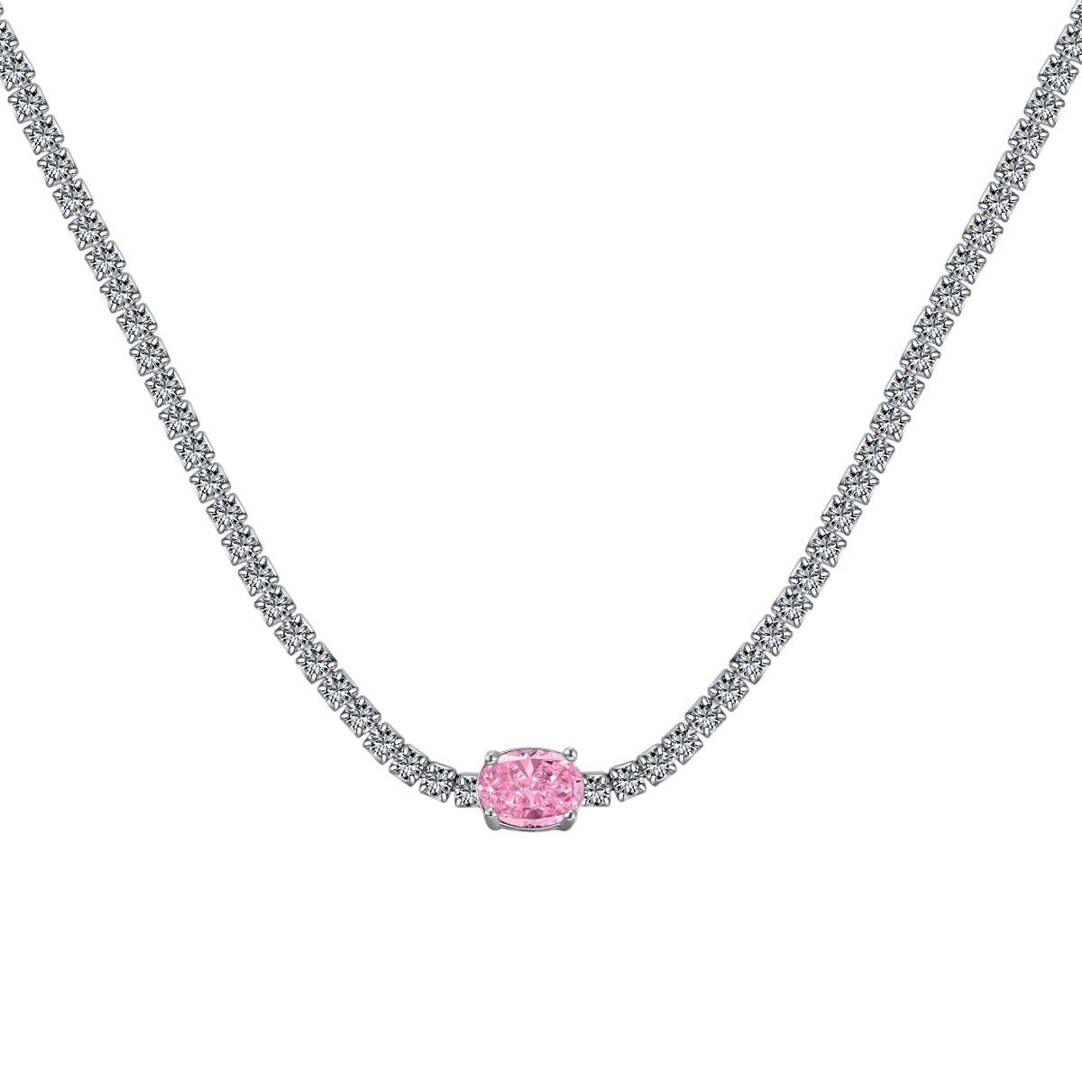 [HOT]1.0 Carat Shining Oval Cut Necklace