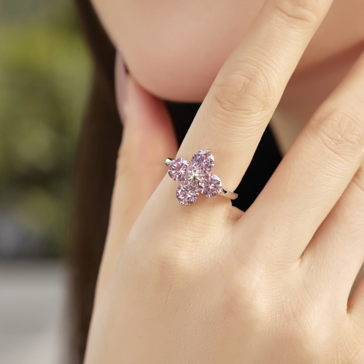 [HOT]Four-Leaf Clover Eight-Pointed Star Ring