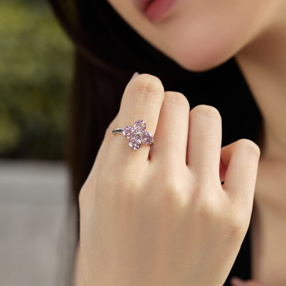 [HOT]Four-Leaf Clover Eight-Pointed Star Ring