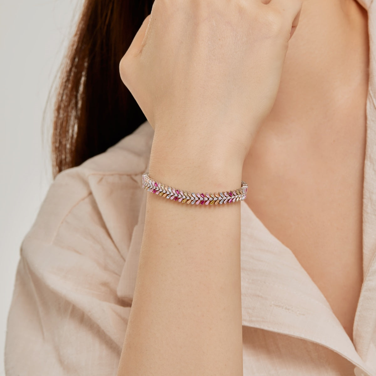 [HOT]Dainty Radiant Emerald Cut Daily Bracelet