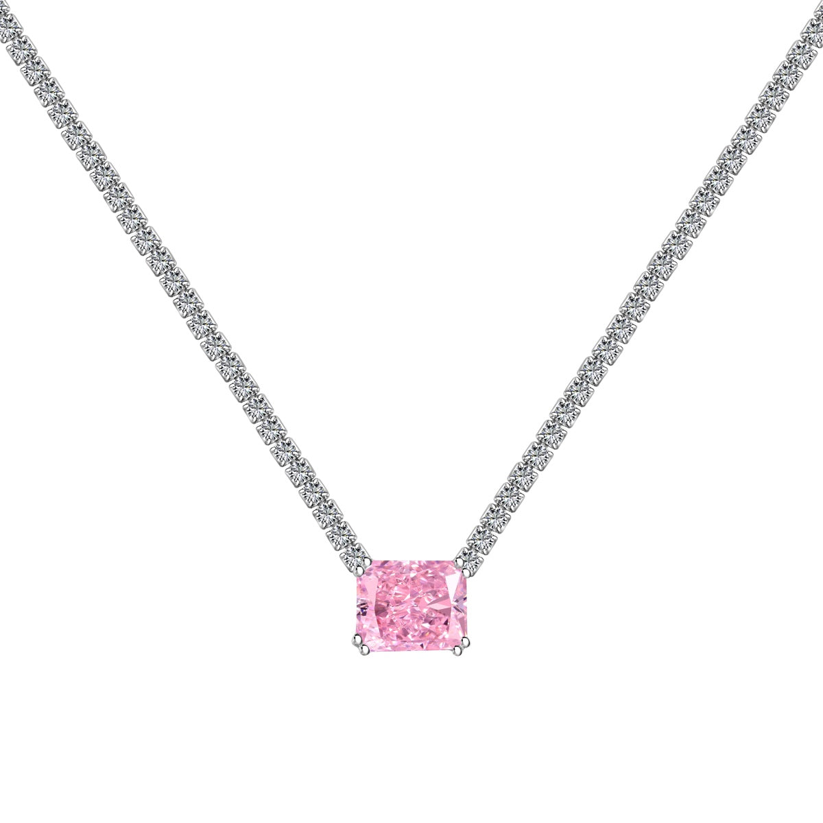 [HOT]4.0 Carat Elegant Radiant Cut Necklace