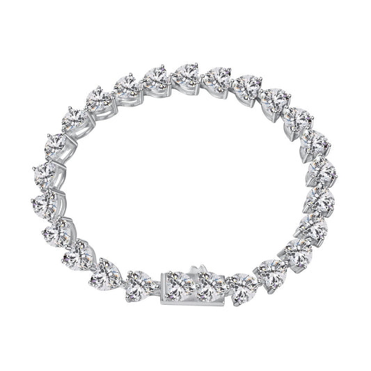 [HOT]0.75 Carat Elegant Romantic Heart Shape Lover Bracelet