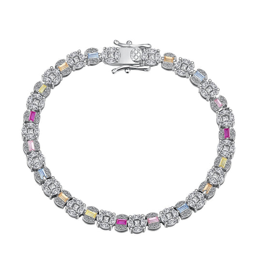 [HOT]Dazzling Radiant Multi Cut Daily Bracelet