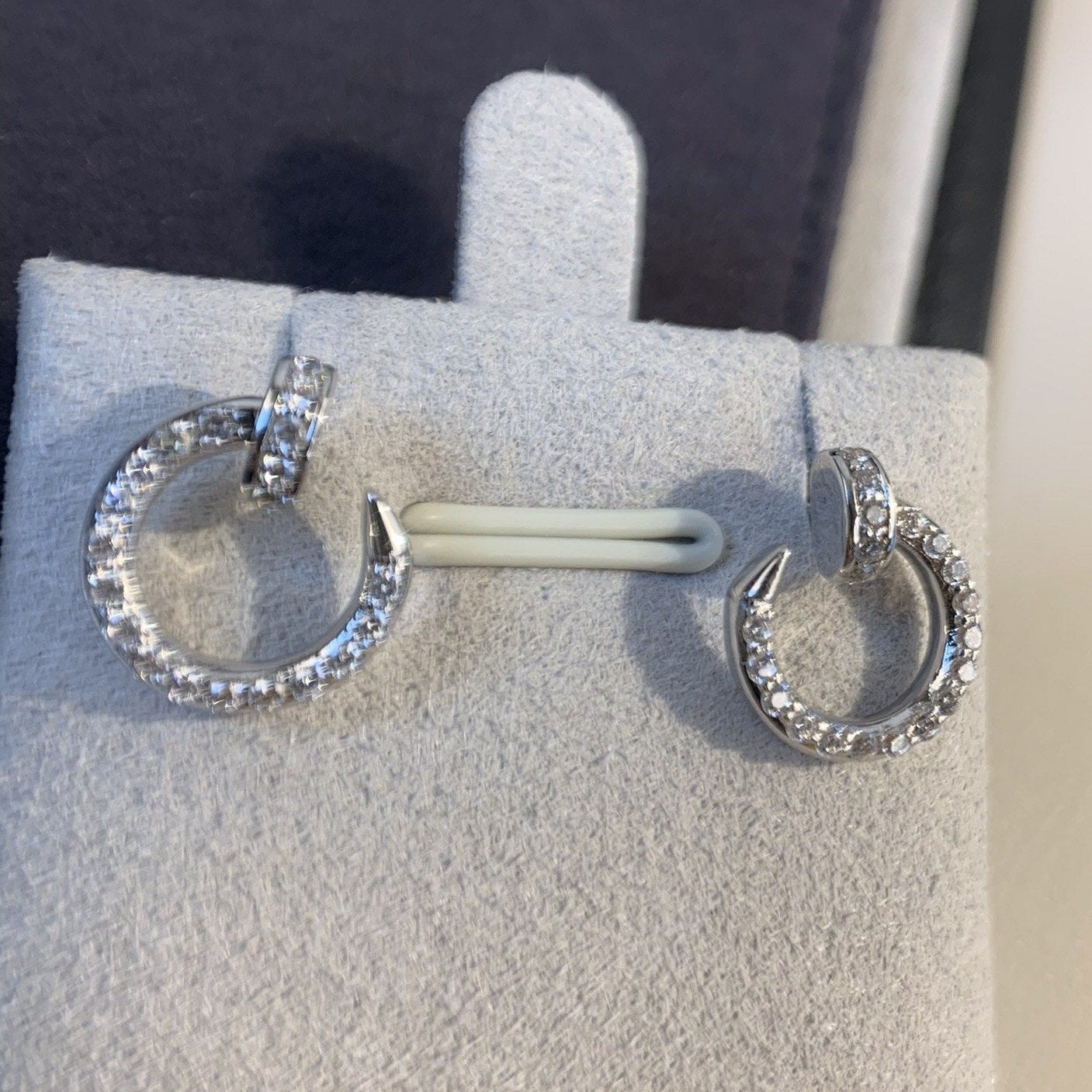 DIANA JUSTE EARRINGS SILVER DIAMONDS