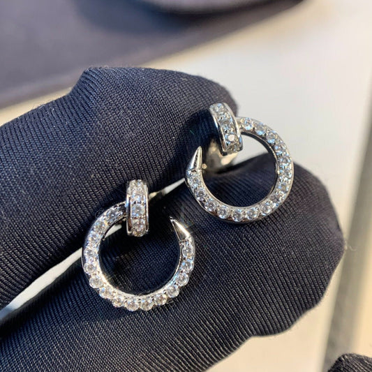 DIANA JUSTE EARRINGS SILVER DIAMONDS
