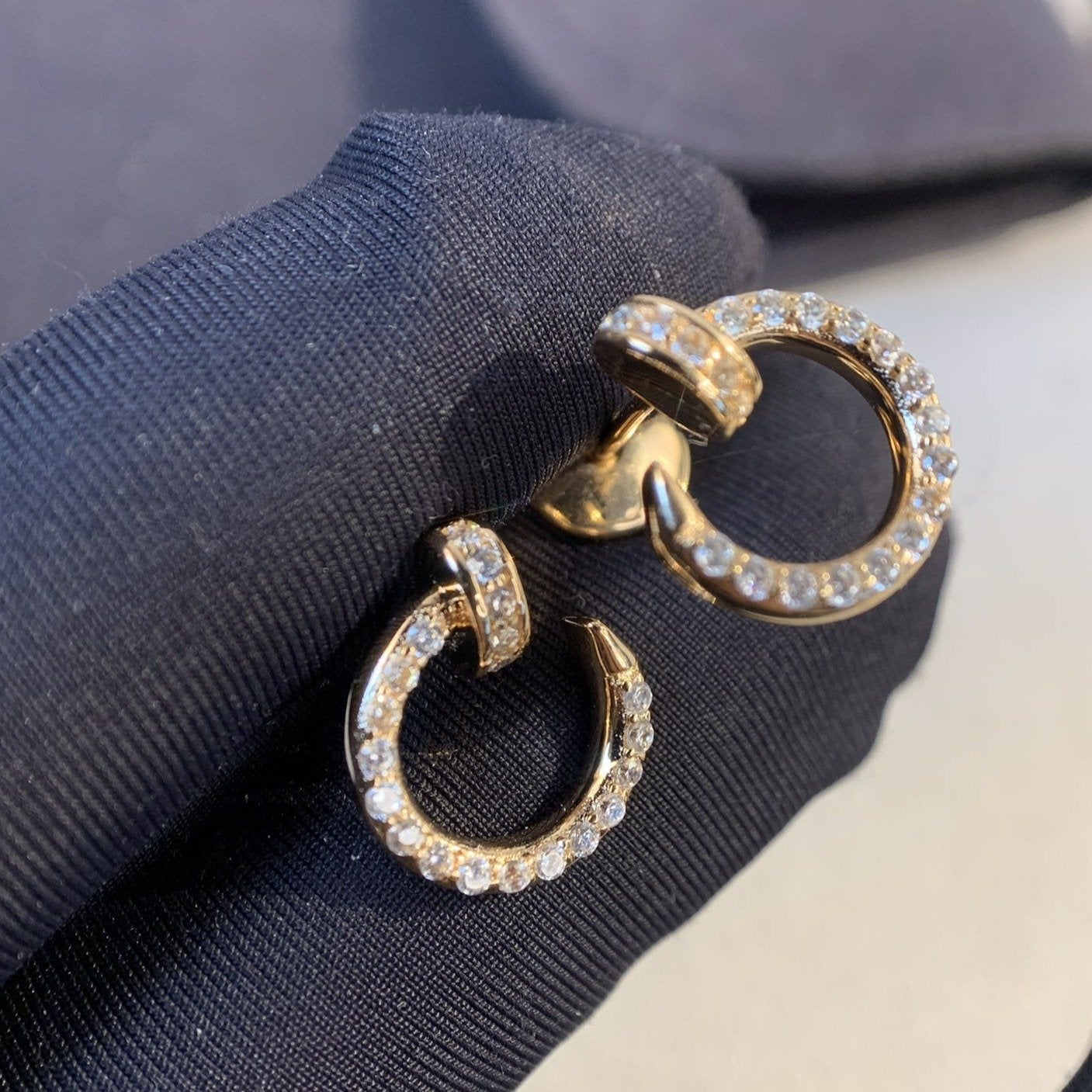 DIANA JUSTE EARRINGS GOLD DIAMONDS