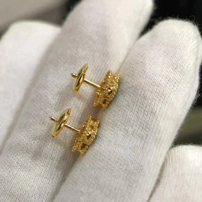 DIANA CLOVER MINI 9.5MM MALACHITE  EARRINGS