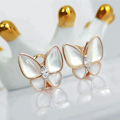 DIANA BUTTERFLY MOP DIAMOND EARRINGS