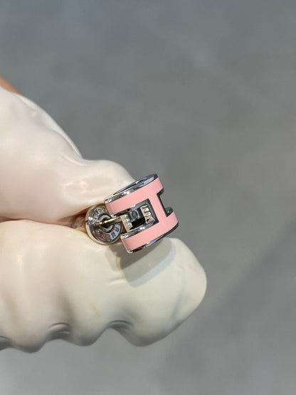 DIANA MINI POP H SILVER EARRINGS PINK