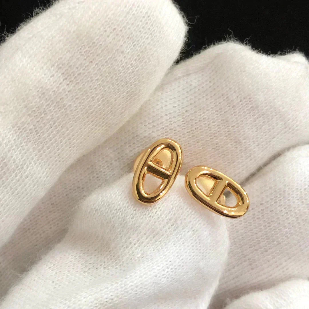 DIANA CHAINE SMALL EARRINGS GOLD AND SILVER