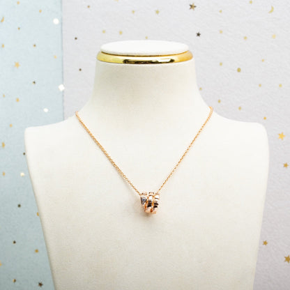 DIANA SERPENTI PINK GOLD NECKLACE DIAMOND
