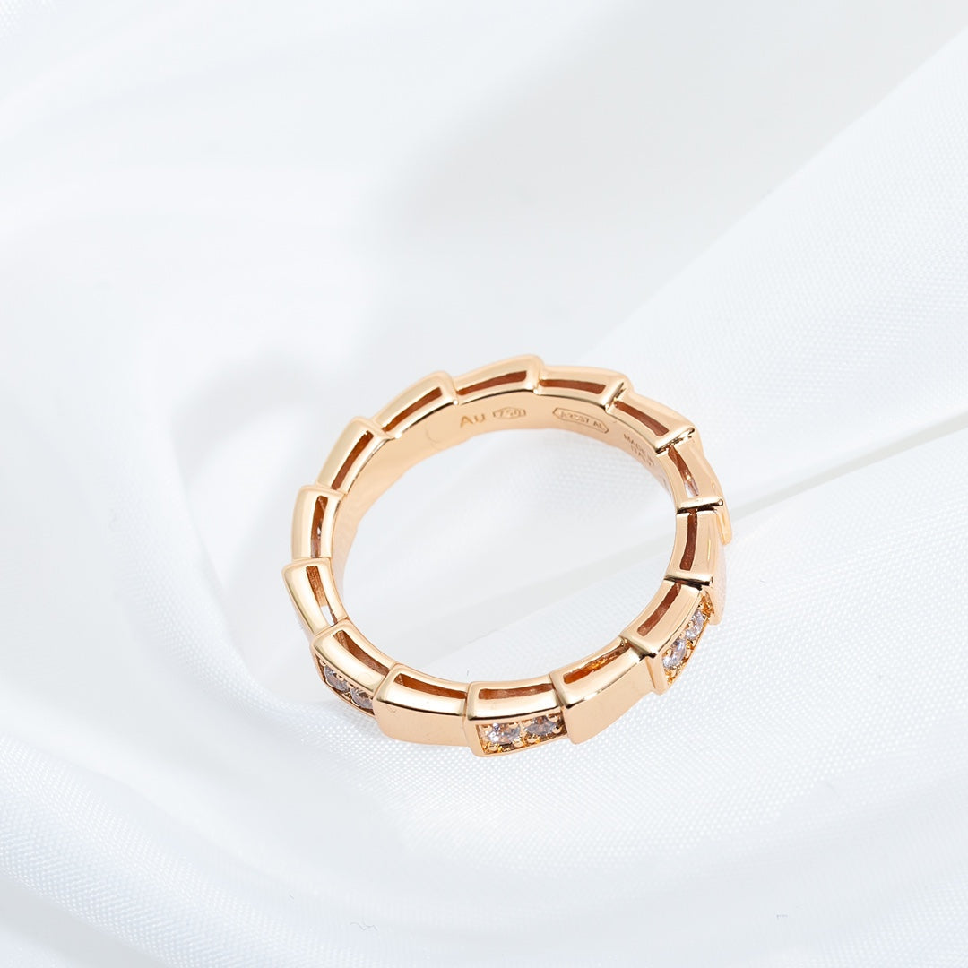 DIANA SERPENTI RING PINK GOLD  3MM