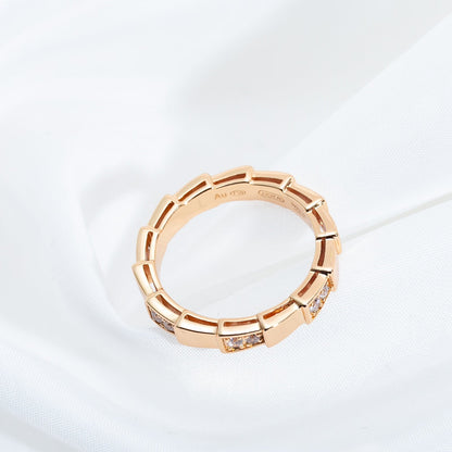 DIANA SERPENTI RING PINK GOLD  3MM