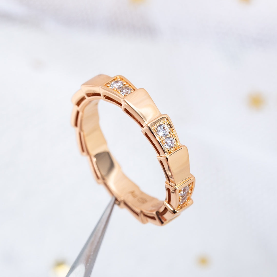 DIANA SERPENTI RING PINK GOLD  3MM