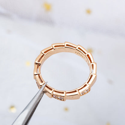 DIANA SERPENTI RING PINK GOLD  3MM