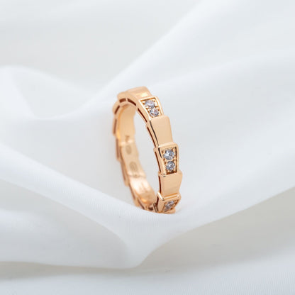 DIANA SERPENTI RING PINK GOLD  3MM