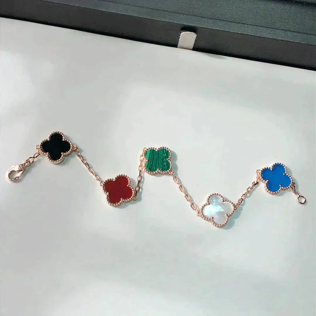DIANA CLOVER 5 MOTIFS MULTICOLOR  BRACELET