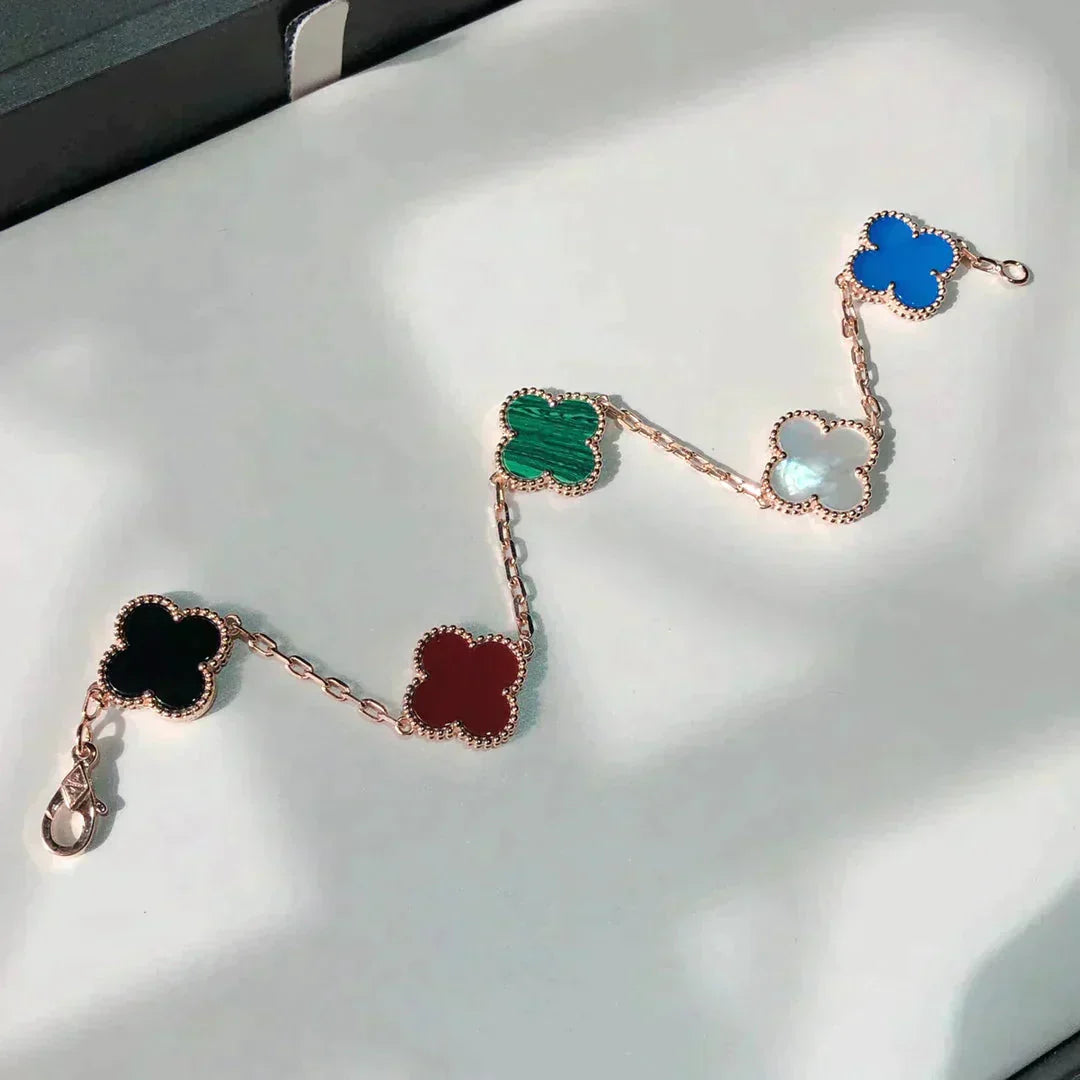 DIANA CLOVER 5 MOTIFS MULTICOLOR  BRACELET