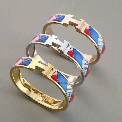 DIANA H BRACELET DOTTED BORDER 12MM