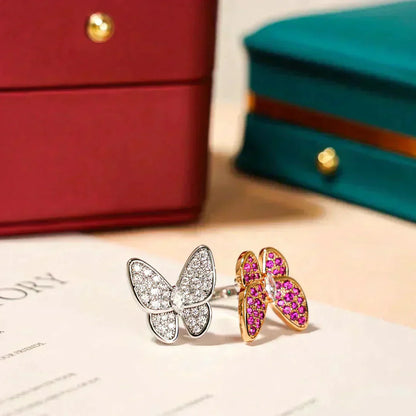 DIANA TWIN BUTTERFLY DIAMOND RING