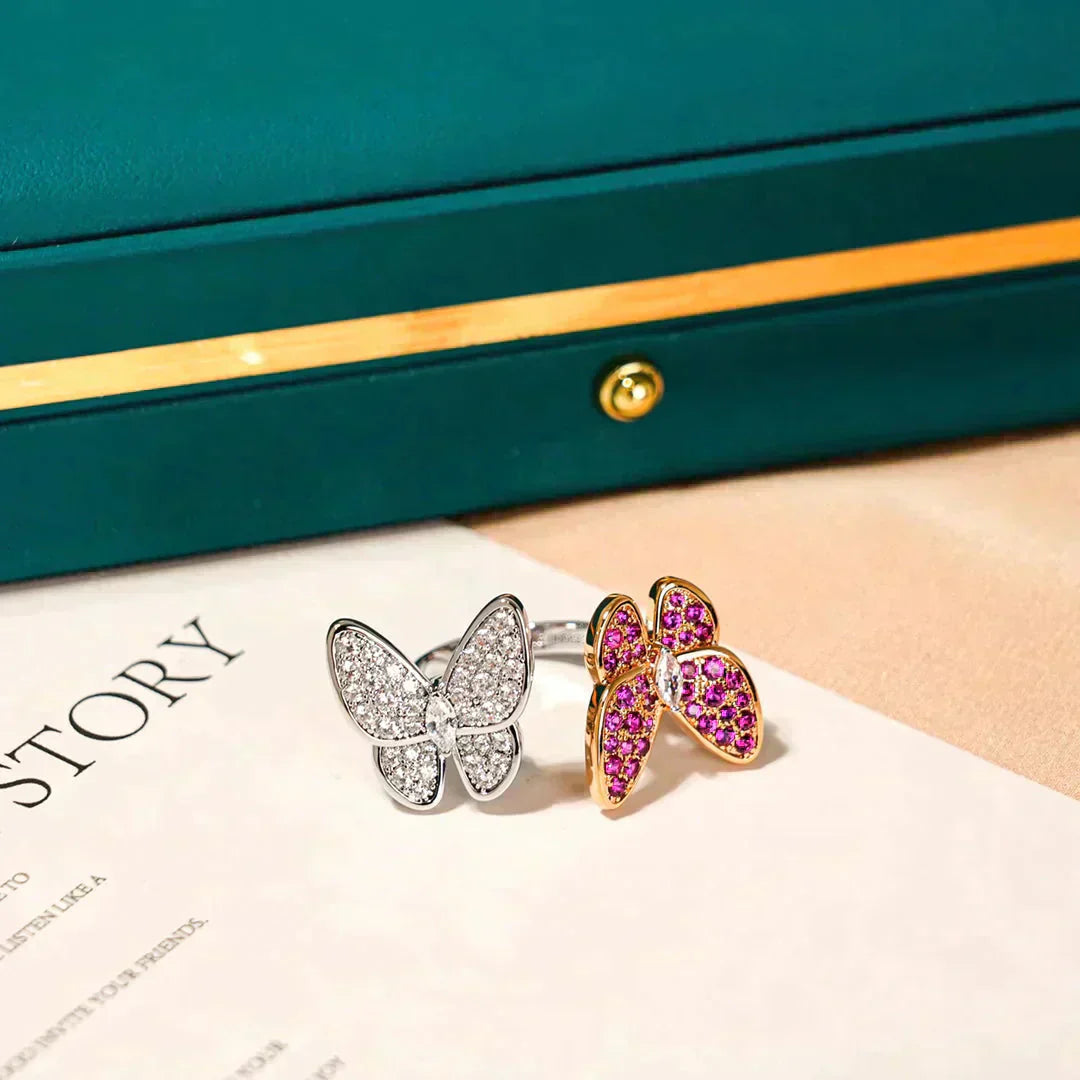 DIANA TWIN BUTTERFLY DIAMOND RING