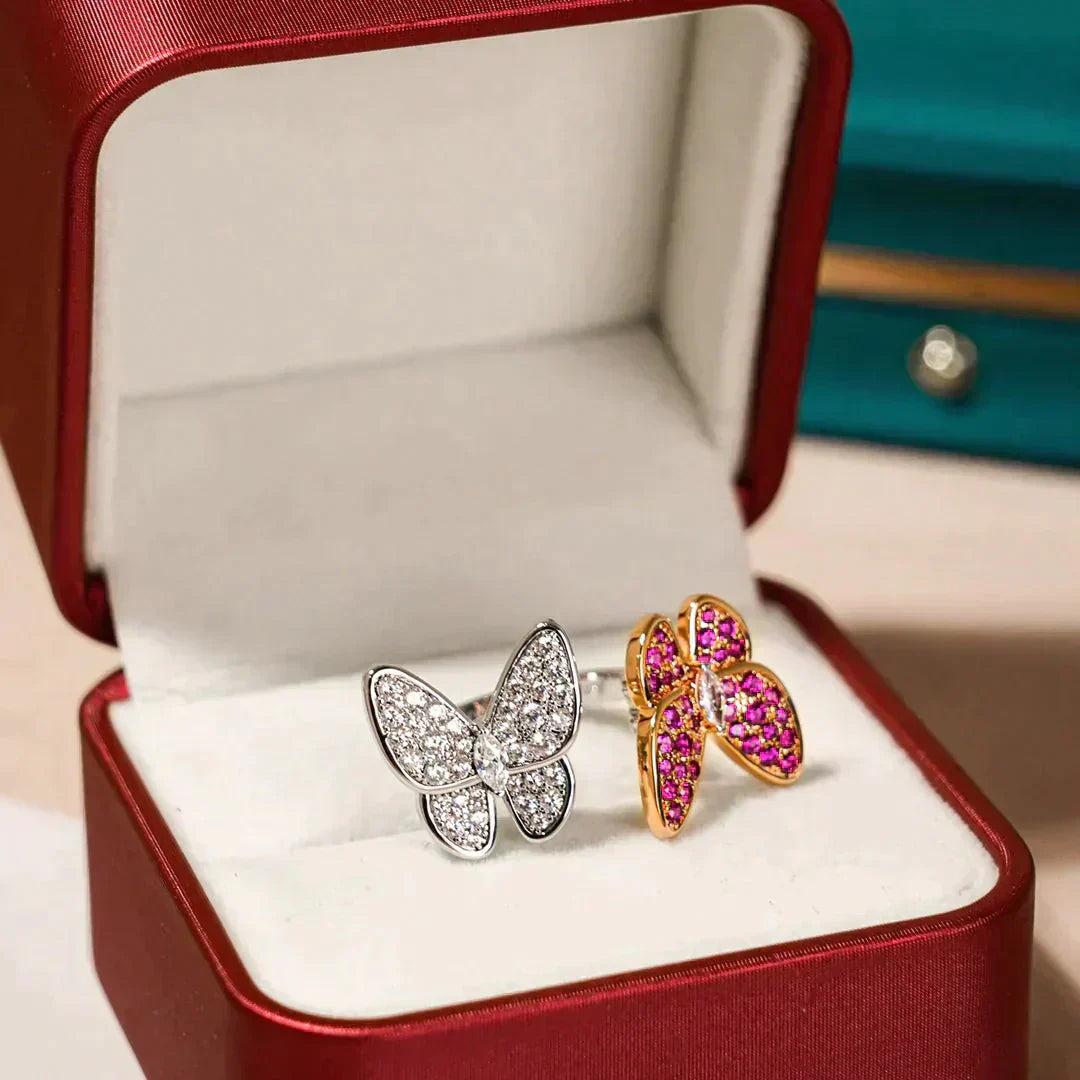 DIANA TWIN BUTTERFLY DIAMOND RING