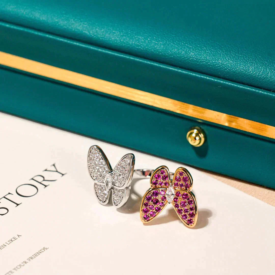 DIANA TWIN BUTTERFLY DIAMOND RING
