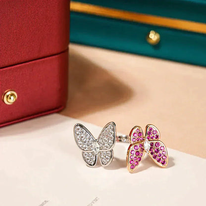 DIANA TWIN BUTTERFLY DIAMOND RING