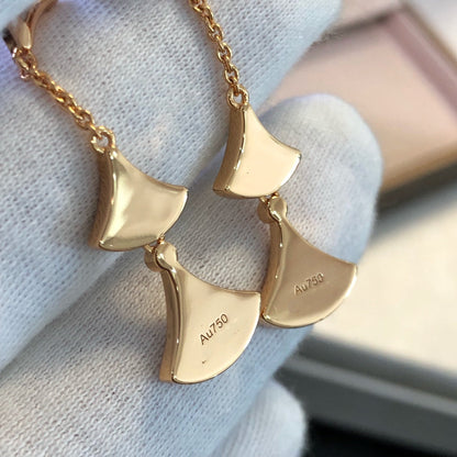 DIANA DREAM EARRINGS 3 MOTIFS MALACHITE MOP PINK GOLD