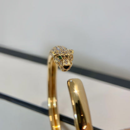 DIANA PANTHERE GOLD DIAMOND OPEN BRACELET