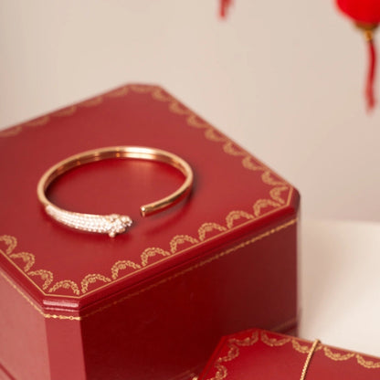 DIANA PANTHERE ROSE GOLD DIAMOND OPEN BRACELET