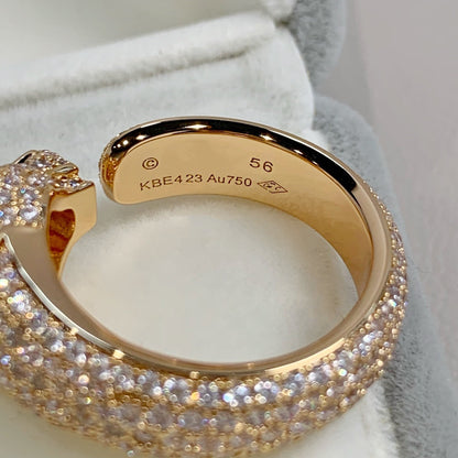 DIANA PANTHERE PINK GOLD DIAMOND RING