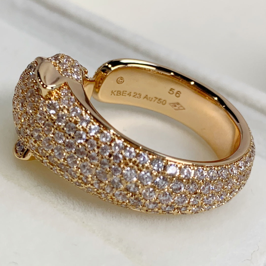 DIANA PANTHERE PINK GOLD DIAMOND RING