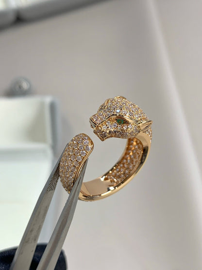 DIANA PANTHERE PINK GOLD DIAMOND RING