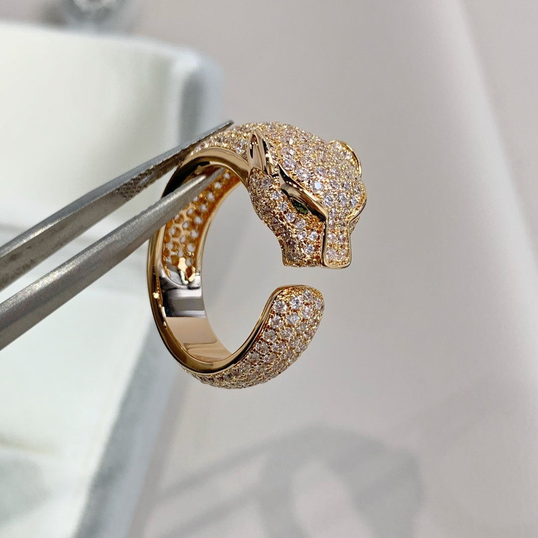 DIANA PANTHERE PINK GOLD DIAMOND RING