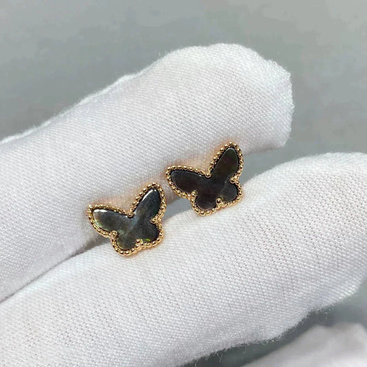 DIANA BUTTERFLY DARK MOP  EARRINGS