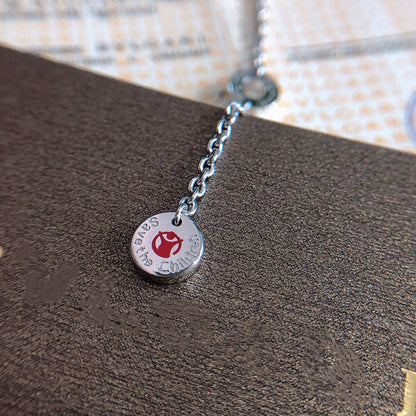 DIANA ZERO 1 BLACK CERAMIC SILVER NECKLACE