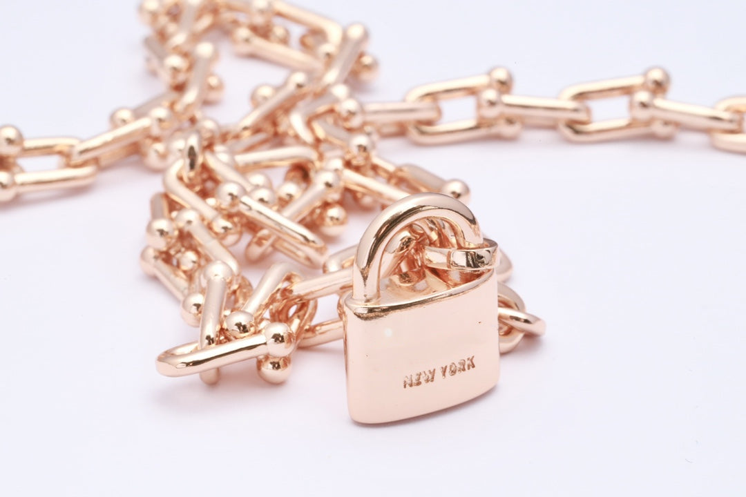 HARDWEAR PINK GOLD WRAP NECKLACE